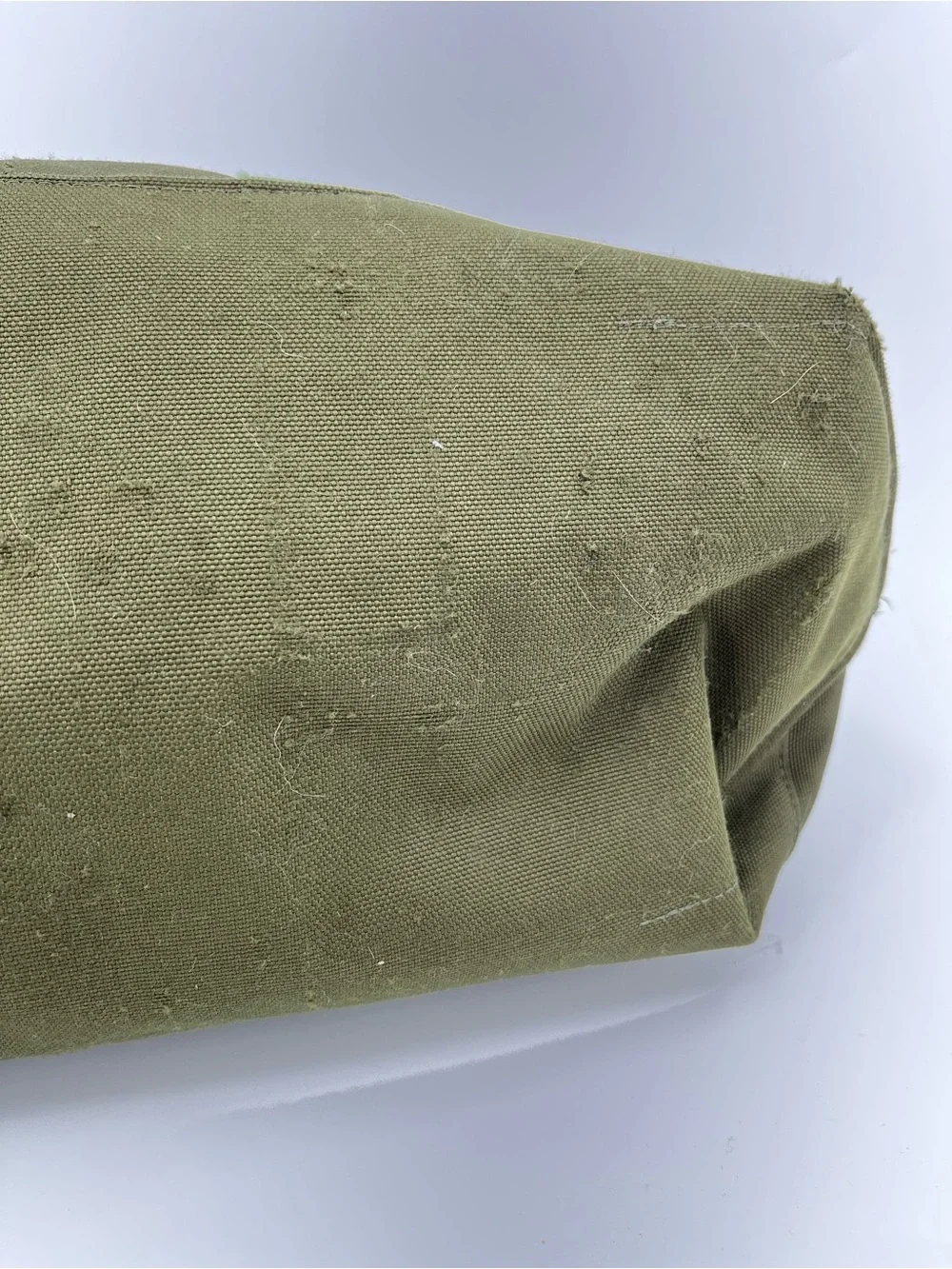 LL Bean Large boat and tote zip bag olive green 0808 canvas camo lining pocket